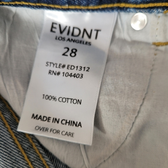 Evidnt Los Angeles Dip Dyed High Waist Flood Length Tapered Blue Jeans Sz 28 - Picture 11 of 15